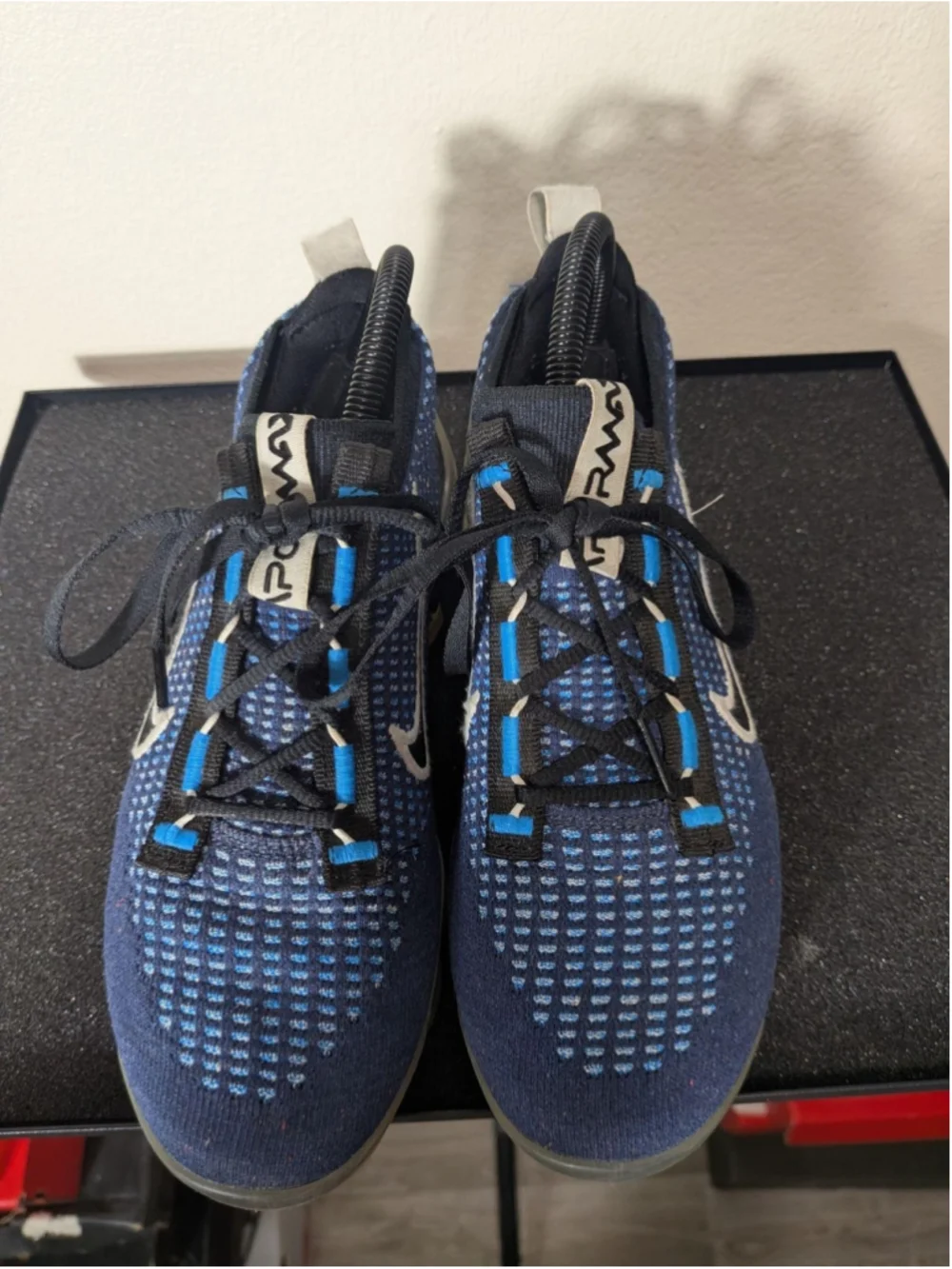 Nike Air VaporMax 2021 Flyknit Shoes Youth Size 5.5Y Blue Sneakers DZ5314-400
